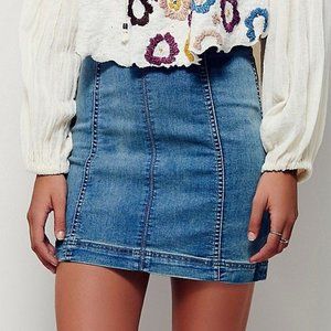 Free People Modern Femme Denim Mini Skirt